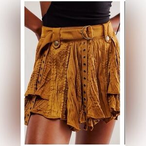 Free People Rue Mini Skirt. Boho. Ren Faire. Fairy. Cottagecore. Pirate. Goth.